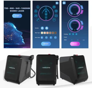 portable 4 wavelength 790nm+808nm+940nm+1060nm diode laser hair removal laser machine