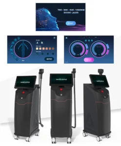 vertical 4-wavelength diode laser machine with 790nm+808nm+940nm+1060nm