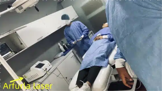 EVLA laser machine used during varicose vein treatment