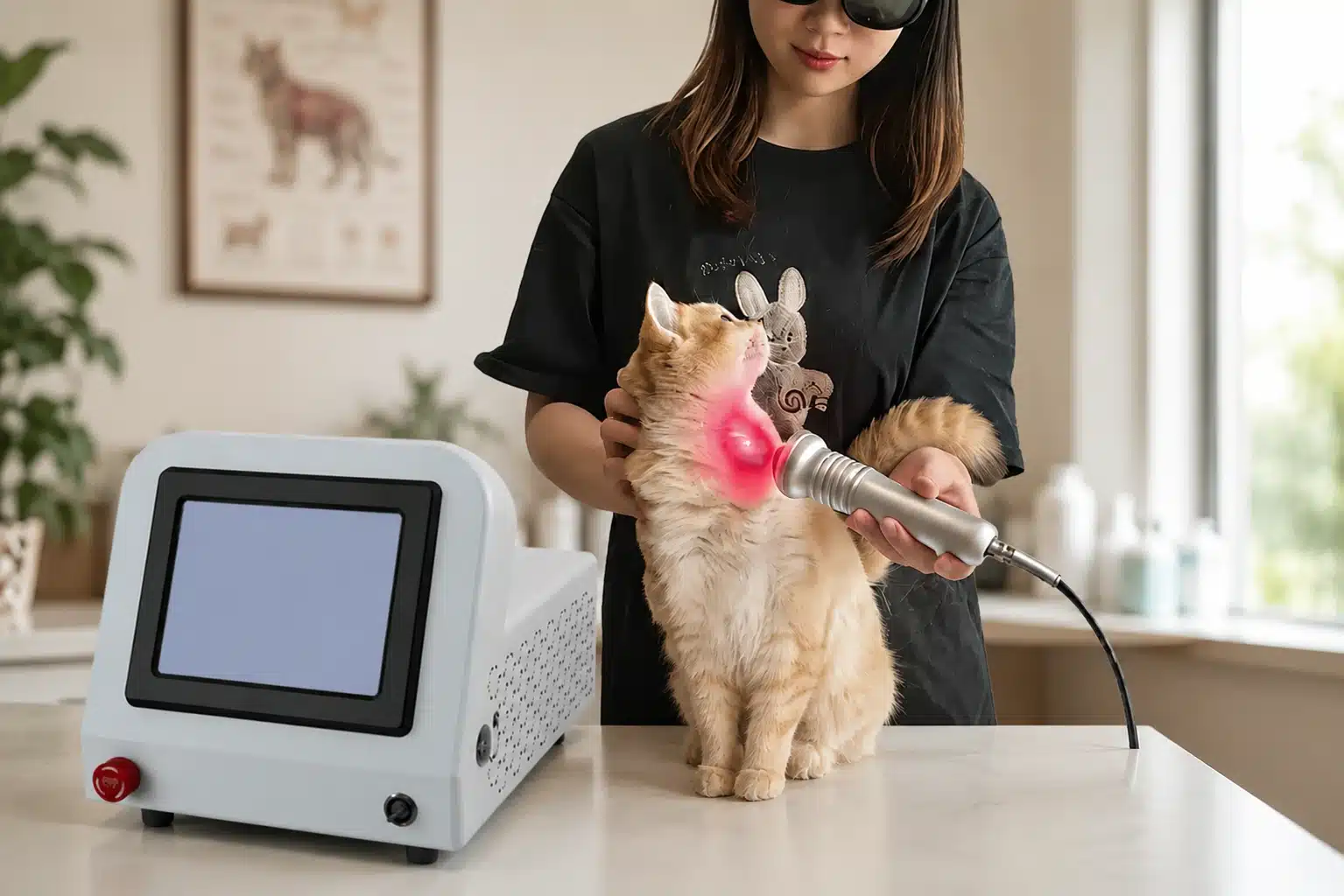 Veterinary diode laser therapy machine for small animal treatment