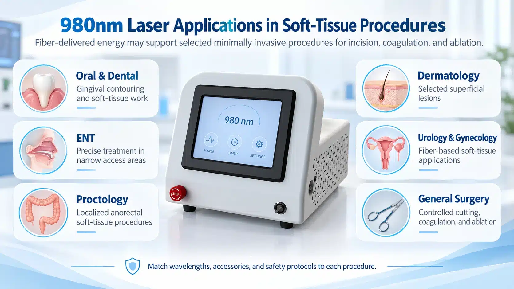 980nm diode laser applications in soft tissue procedures